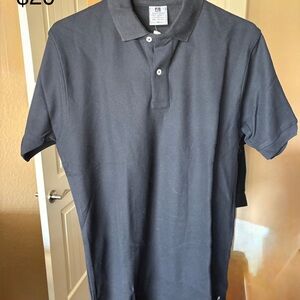 Men's Black Polo Shirt no smoking home. New with tags